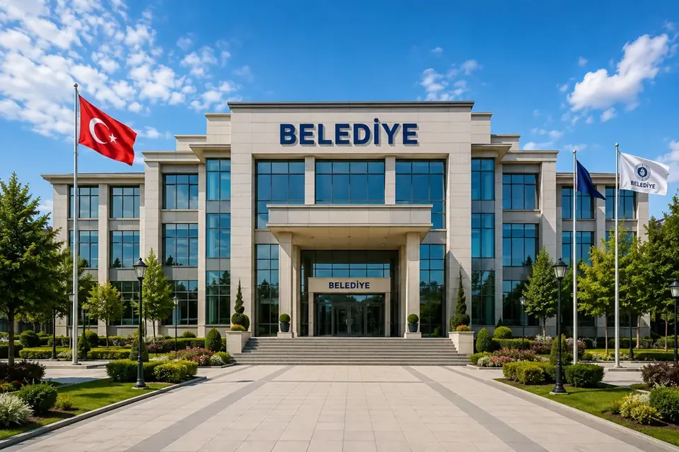 Belediye personeli soru çözme illüstrasyonu